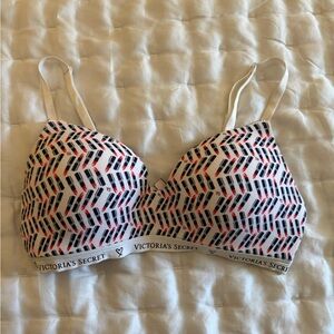 Victoria's Secret Geometric Black and Red Bra